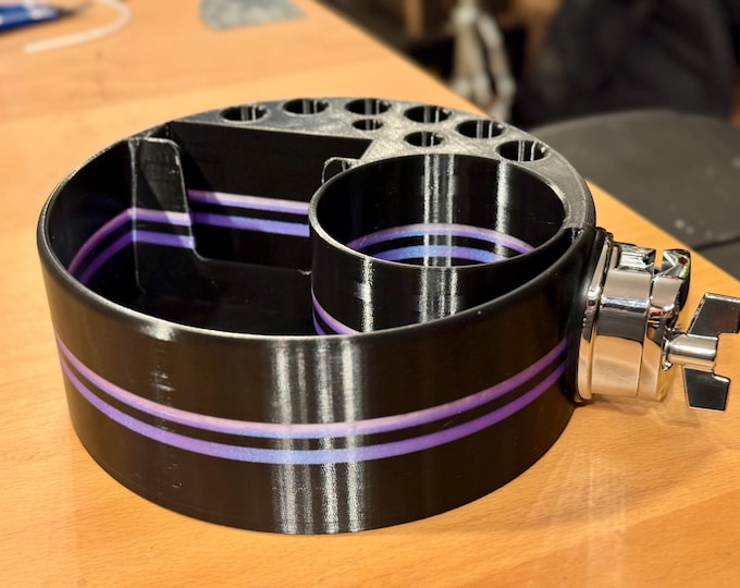 Drum Buddy - BigMouth Black w/ Purple/Pink Stripes