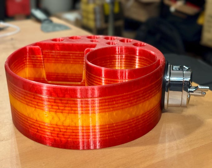 Drum Gear Buddy - BigMouth Translucent Red/Orange Stripes