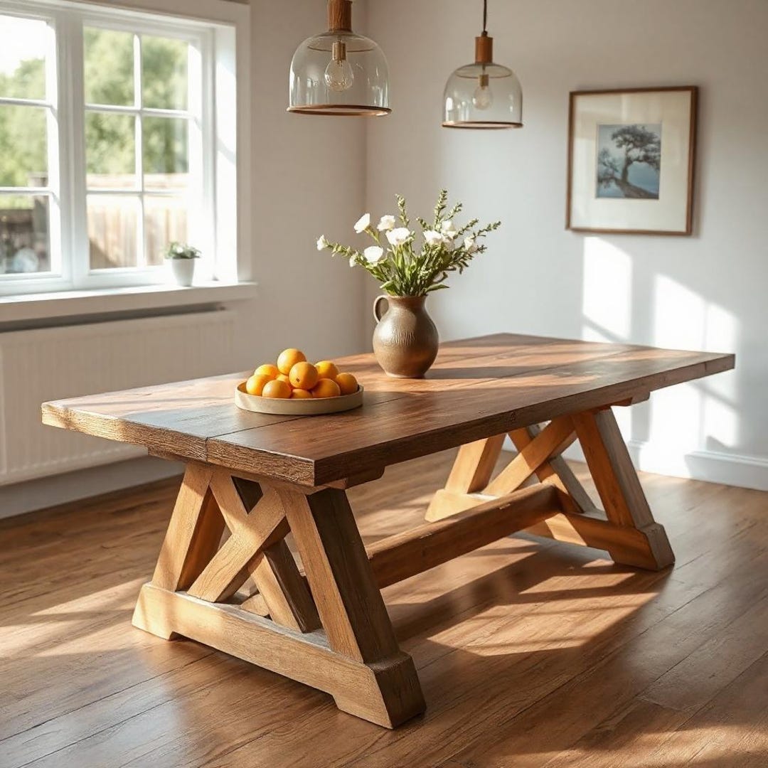 Barn House Table, Farm House Table, Rustic Style Table, Dining Table ...