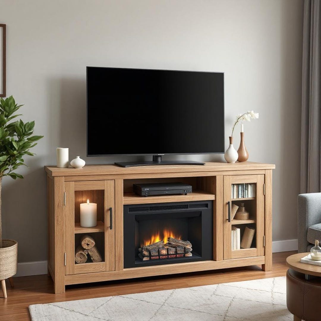 Fireplace Cabinet TV Stand