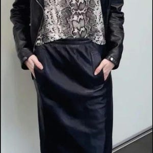 Saint Laurent VINTAGE Lederrock 100% Ciur Leder R 38