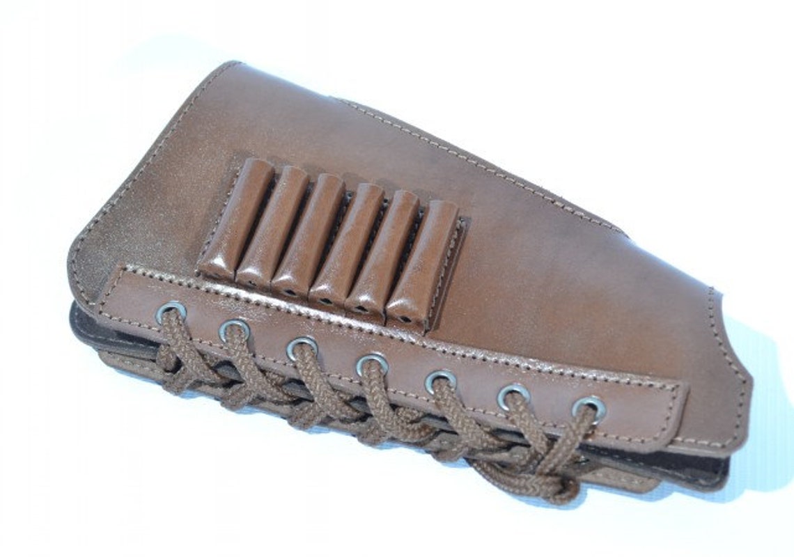 Genuine Leather Buttstock cartridge holder 308 for Rifle Etsy