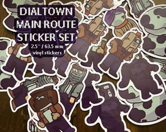 dialtown main route sticker set | 2.5 in / 63.5 mm