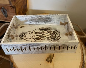 Custom Hand Burned Wood Tray