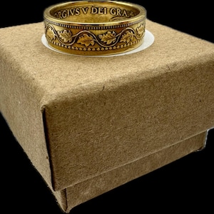 24k Vergoldet Ahornblatt Design Kanada Große Cent Münze Ring NEU