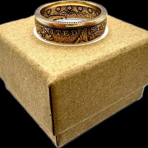 Antique 22k US Gold Eagle 10 Dollar Coin Ring Jewelry Band New