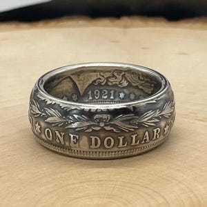 Antique US Silver Morgan Dollar Coin Ring Jewelry NEW