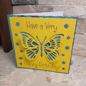 Cartão de Feliz Aniversário Borboleta