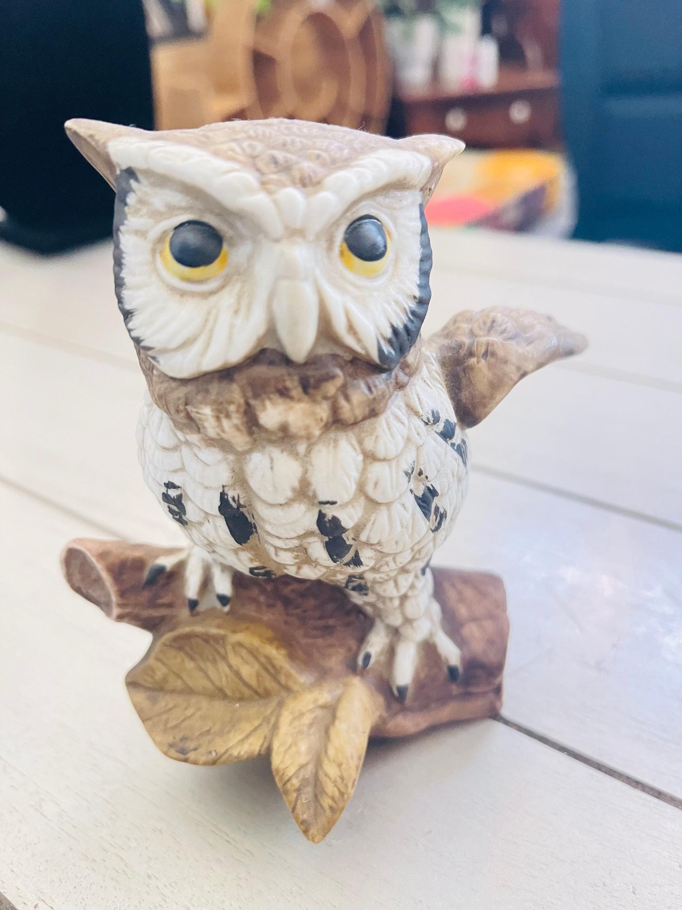 Vintage Homco Ceramic Owl Figurine