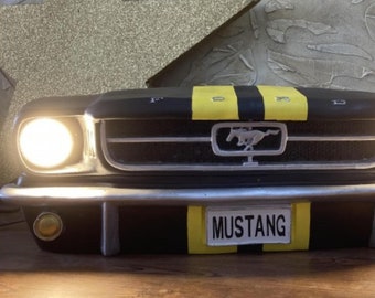 Personalized Mustang Car Wall Decor: Hand-Painted Polyester Sculpture