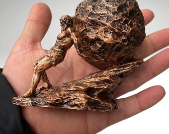 Sisyphus-standbeeld: minimalistisch decor uit de Griekse mythologie (4,5")