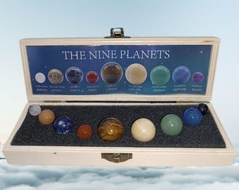 Nine Planets Gemstone Set: Natural Crystal Healing Beads
