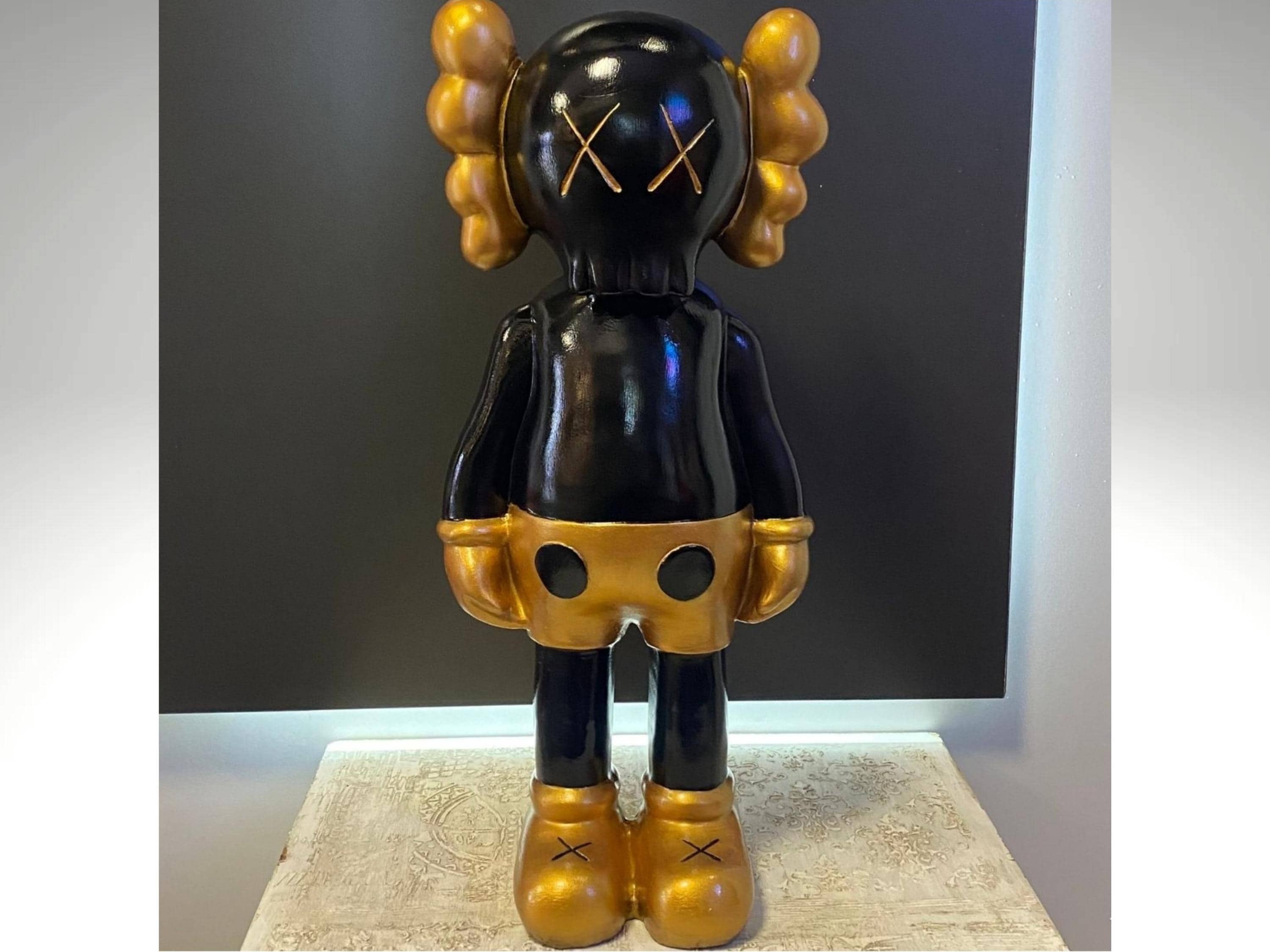 Hand-painted KAWS Companion Sculpture: Pop Art Home Decor (10.2 In