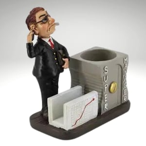 Super Manager Figurine, Super Manager Pen Holder & Business Card Holder ...