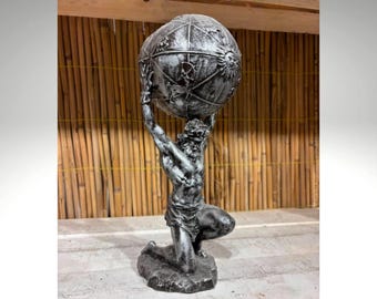 Ancient Greek Atlas Statue: Mythology Art Decor (12 inch)