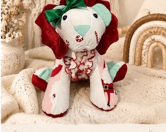 Custom Lion Plush Made From Your Clothes | Baby Clothing Keepsake Animal | Memorial Lion | Handmade Memory Gift | 12” or 16”
