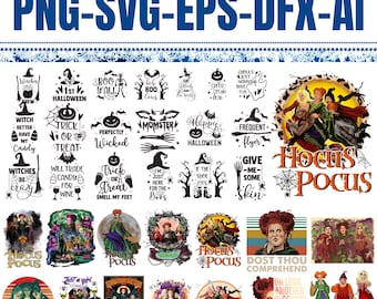 Hocus Pocu 55 files PNG Bundle, Halloween Png, Sandersonn Sisterss Png, Hocuss Pocu Halloween, Witches Png, Halloween Sublimation Bundle