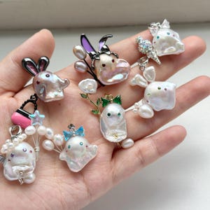 Cute Baroque Pearl Pendant, Animals Necklace, Pearl Jewelry, handmade Pendant, Gift For Her