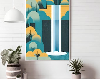 Boho Bright Colored Mountains Art - Modern Wall Art - Boho Wall Art - Mountains Wall Art