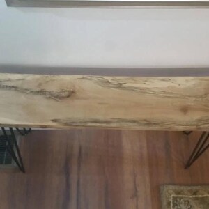 Maple Console Table With Steel Hairpin Legs. Sofa Table, Entry Table - Etsy