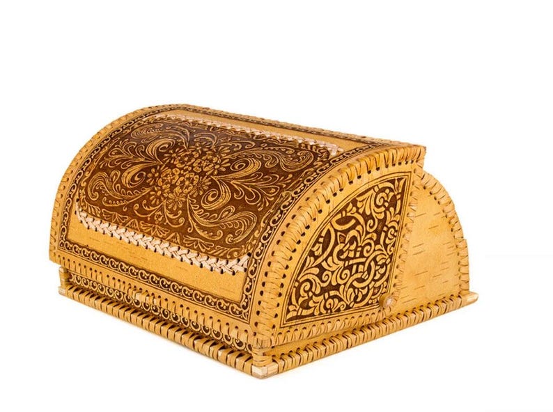 ArtgalleryNC Birch Bark Bread Box - Thumbnail 4