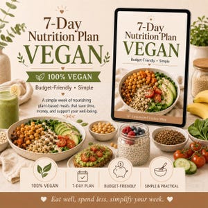 7-Day-Nutrition-Plan VEGAN, budget-friendly & simple