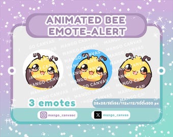 Animated Bee Emote-Alert/ Pedro Dance Emote-Alert