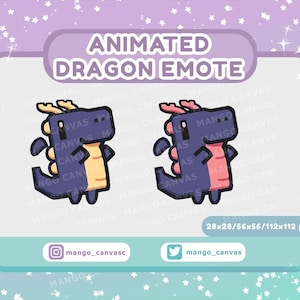 Animated Black Dragon Emote / Dino Dance Emote