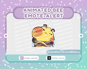 Animated Bee Emote-Alert/ Squished Emote-Alert