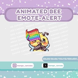 Animerad bi-emote-alert / Pride-flagga-emote-alert