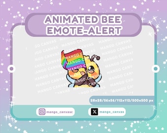 Animated Bee Emote-Alert / Pride Flag Emote-Alert