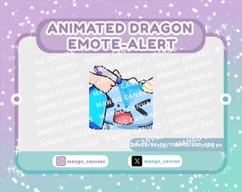 Animated Blue Dragon Emote-Alert / Spray Emote-Alert
