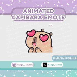 Animated Capibara Emote-Love Emote