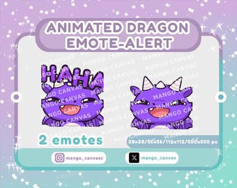 Animated Purple Dragon Emote-Alert / Kewk Emote-Alert