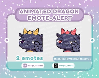 Animated Black Dragon Emote-Alert / Clock It Emote-Alert