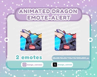 Animated Black Dragon Emote-Alert / Spray Emote-Alert