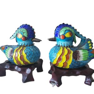 Cloisonne Mandarin Ducks (Pair)