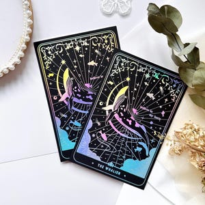 BTS Whalien Holográfico UV Foil Print Bangtan Whale Whalien HYYH Cartão Postal Arte Impressão Cartão Kpop K-pop Whale Ocean Printables Fanmerch
