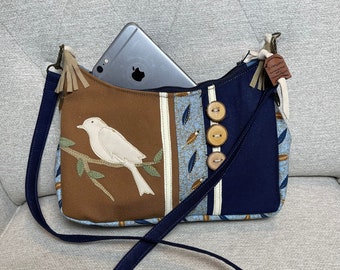 Unique Small Bag, READY to SHIP, Vegan Purse, Cell Phone Bag, Eco-friendly Shoulder Bag, Unique Cross body Bag