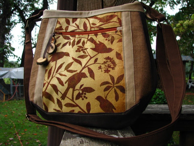Vegan Purse Eco-friendly Shoulder Bag Cell Phone Bag Unique Crossbody Bag Unique Bird Purse