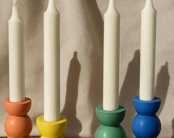 Kerzenständer handmade| Bunte Deko| Kerzenhalter | Deko für Kerzen | Keramik Deko | Pastellfarben Deko | Dekoration | Kerzenleuchter| Scandi