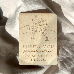 Elegantes tarjetas de agradecimiento personalizadas para bodas: oferta en paquete