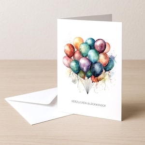 GRUSSKARTEN ‚GEBURTSTAG‘ ~ Herzlichen Glückwunsch ~ mit Umschlag ~ ideal für Geburtstagsgrüße