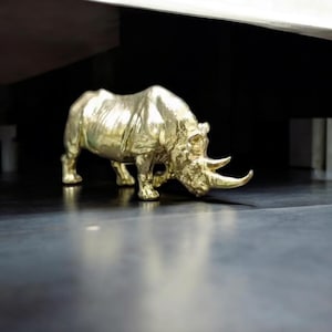 Spanish Bull Brass Sculpture - Vintage Copper & Gold Animal Decoration, Office Decor, Christmas Gift for Dad/Boyfriend, Spain Ornament