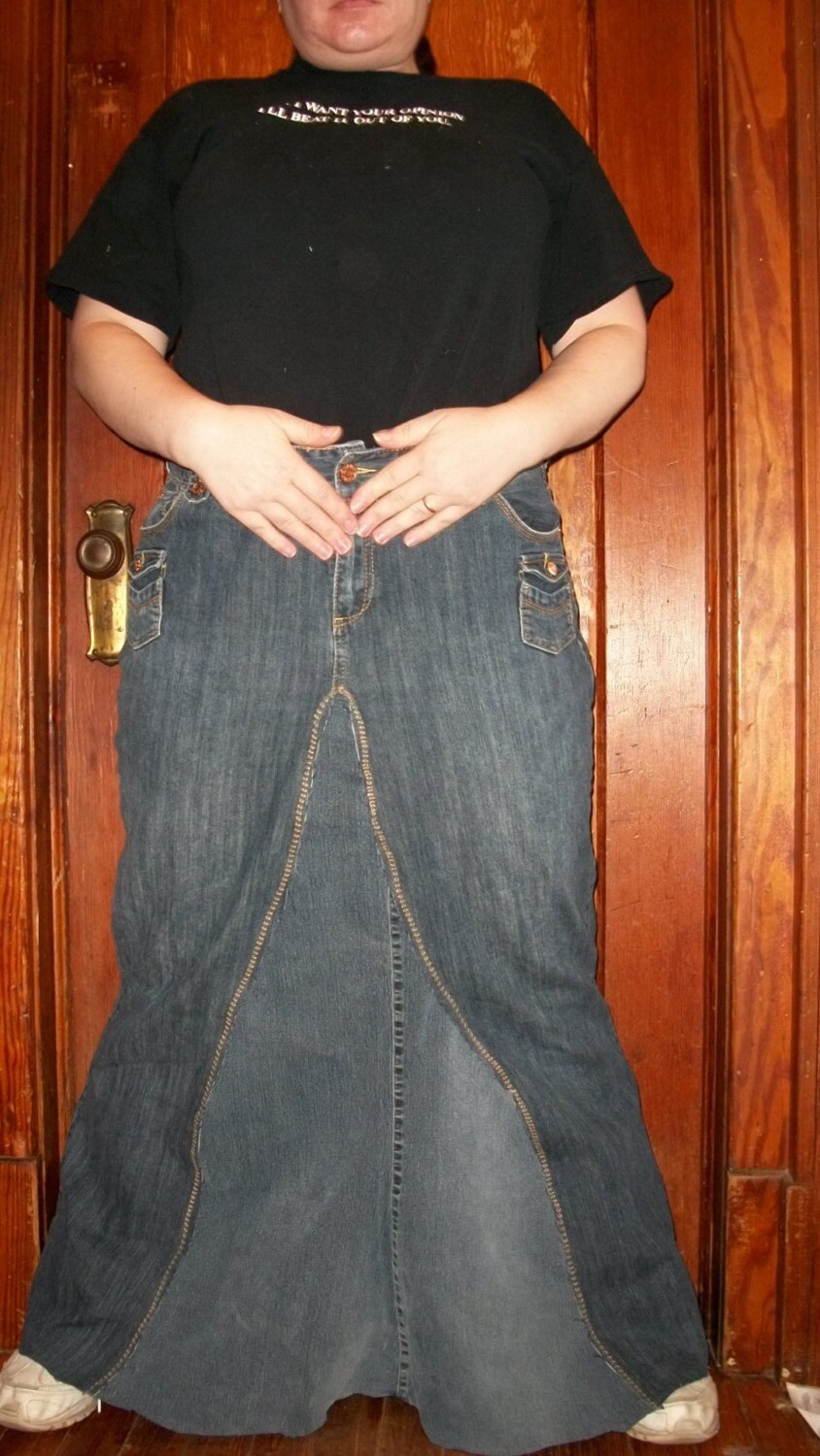 Long denim skirt size 18 woman's | Etsy