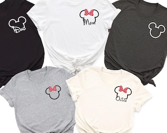 Disney Family Shirts, Mickey and Minnie Pocket Shirt, Disneyworld Family Shirts, Custom Disney Vacation Trip Shirts, Disneyland Custom Shirt