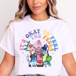 It&#39;s Okay To Feel All The Feels Shirt, Mental Health Tshirt, Inclusion Shirts, Speech Therapy Tee, Disney Inside Out T-Shirt, Disney Gift
