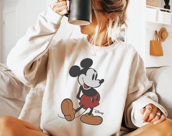 Sweat-shirt Mickey Disney, Mickey Mouse, pull, sweat à capuche Mickey classique, sweat-shirt Magic Kingdom, pull Disney Lover, Mickey style rétro