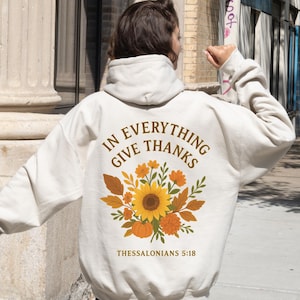 Trendy Christian Sweatshirt Merch, Words on Back Bible Verse Hoodie, Jesus Loves You, Aesthetic Women&#39;s Faith Apparel, Religious Hoodie