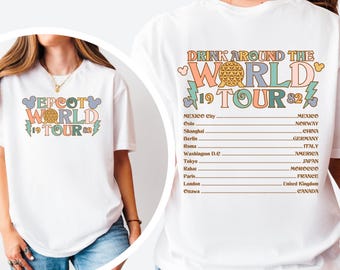 Disney Epcot Shirt, Disney Epcot World Tour Shirt, Drinking Around The World, Epcot Center 1982 Shirt, Disneyworld Tee, Family Vacation 2025